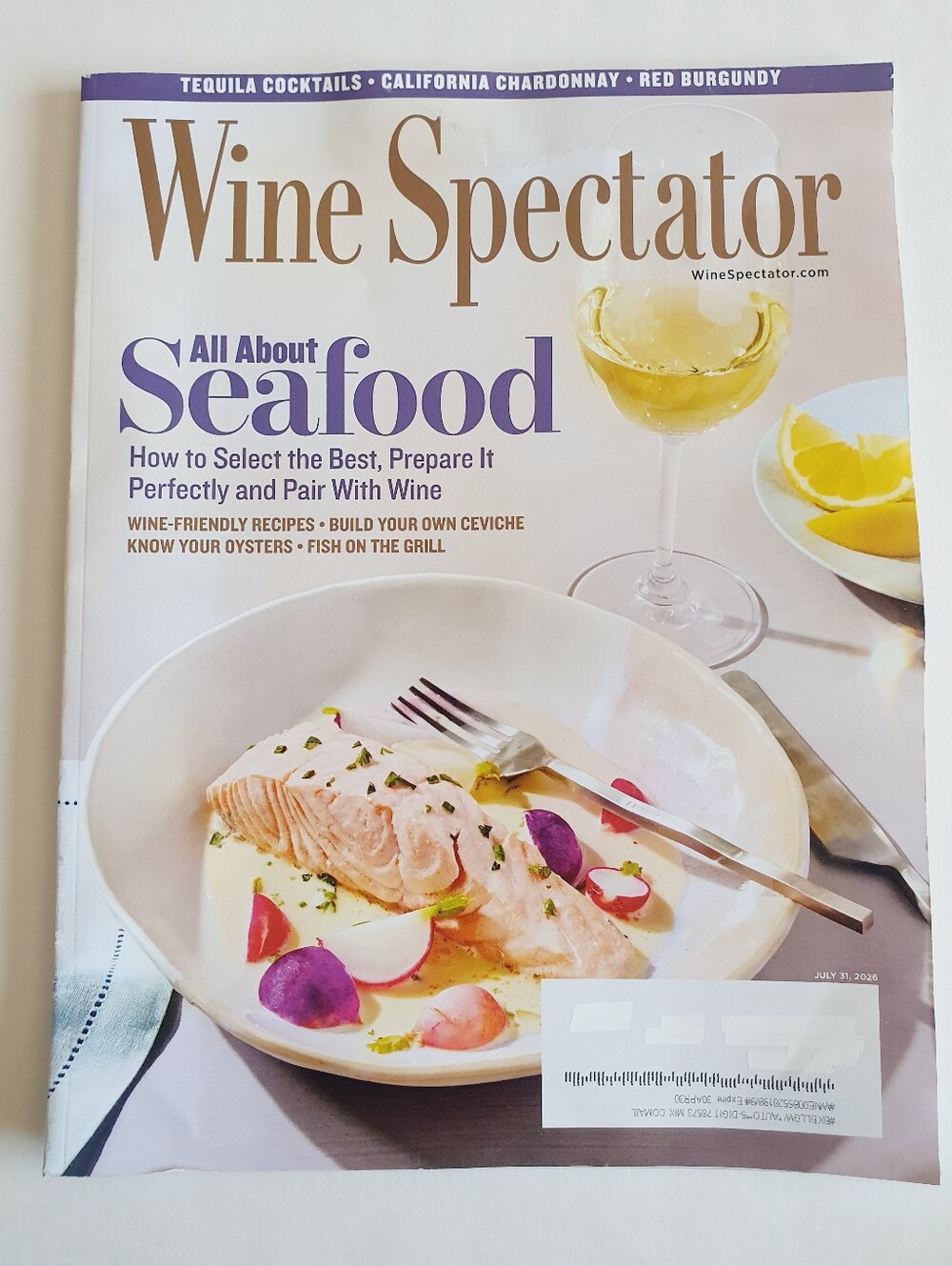 Wine Spectator Magazine July 31, 2026 - All About Seafood